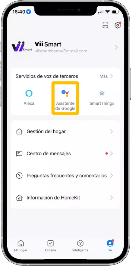 Paso 2 Conectar Google Asistente con Smart Life